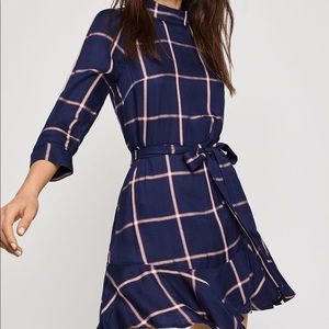 BCBGENERATION Flounced Windowpane Dress